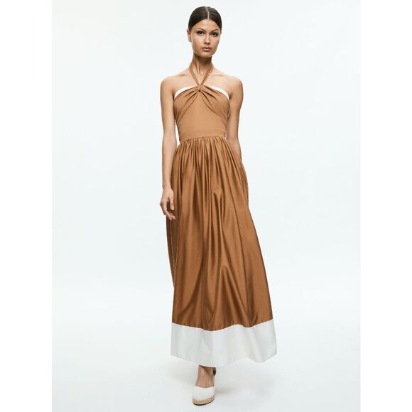 Alice + Olivia BEATRIX SWEETHEART TIE NECK DRESS Size US 12 $595 - Picture 4 of 13